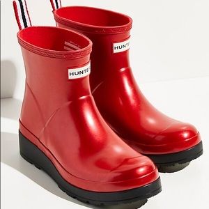NEW Red Play Short Pearlised Wellington Boots